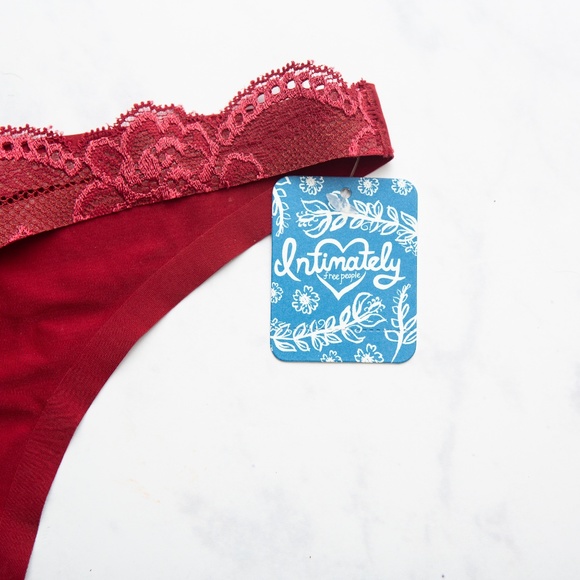 Ruby Red Teal Small Intimately Free People Thong - Picture 7 of 7